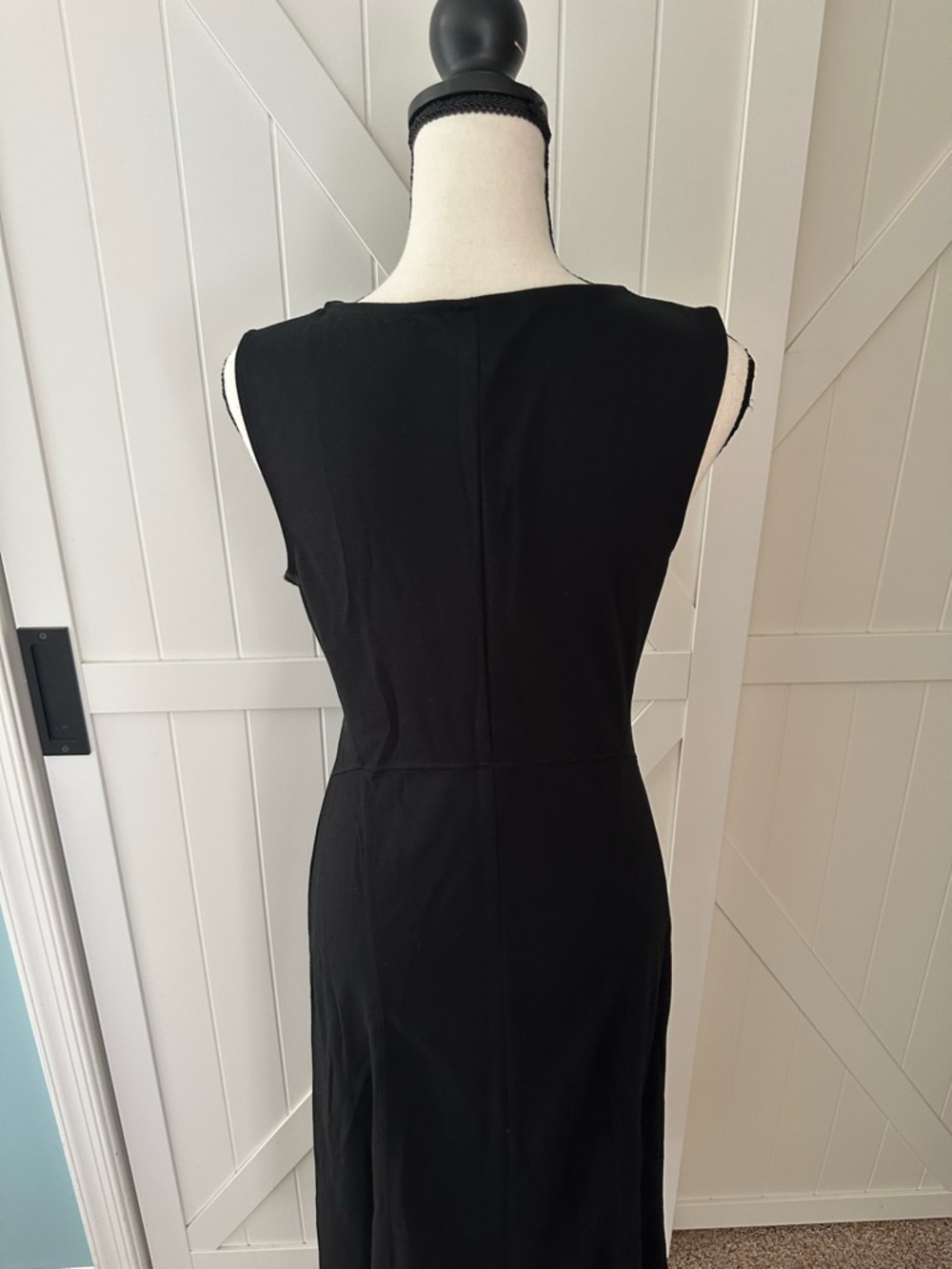A New Day Black Sleeveless Midi Dress Size Small Minimalist Career Capsule - Picture 4 of 6
